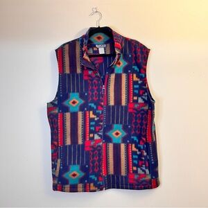 ♥️ Vintage 90s Southwestern Fleece Vest — Bay Club